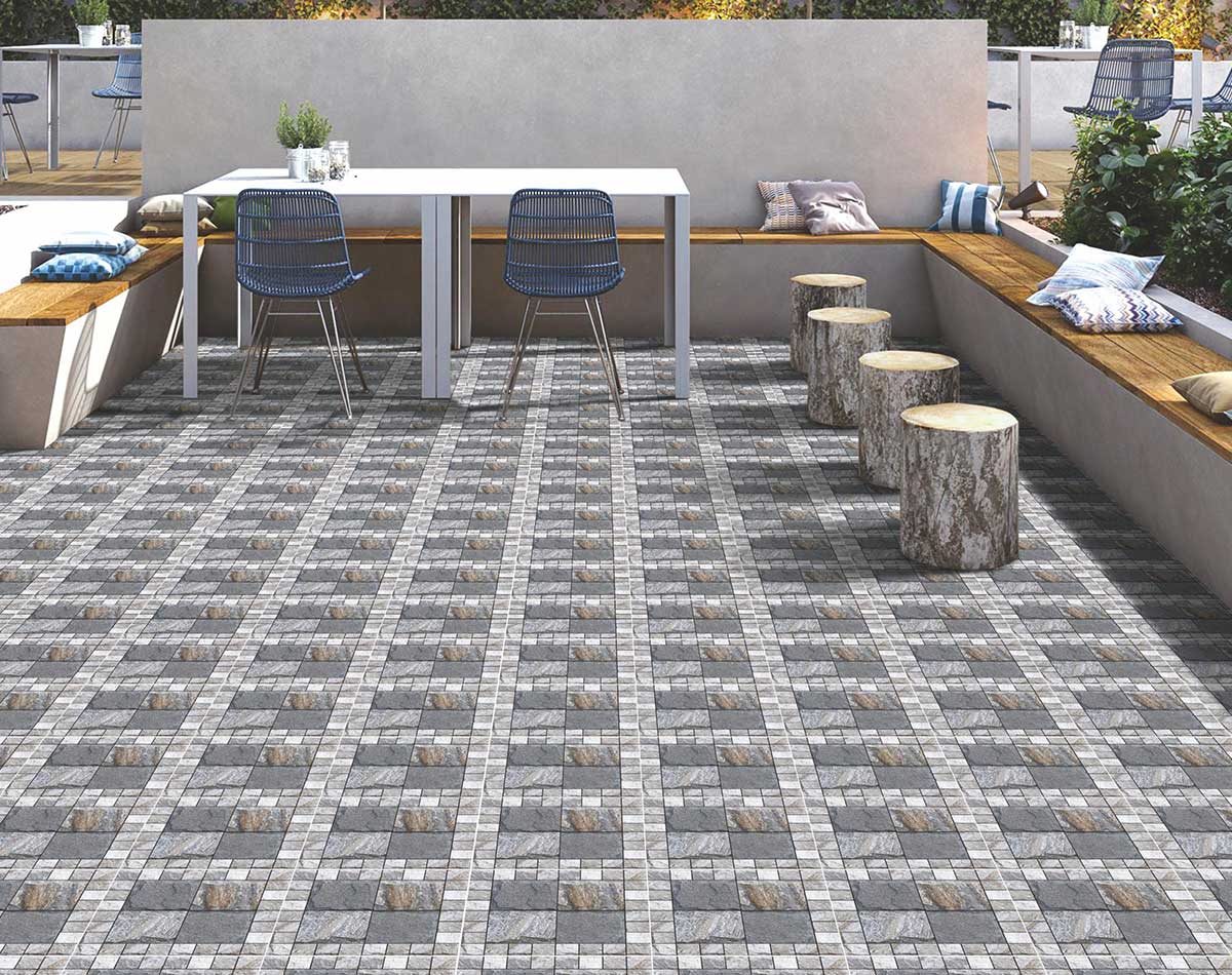 Versatile tile suitable for bedroom, kitchen, bathroom, and outdoor spaces, offering a blend of style and durability for any interior design