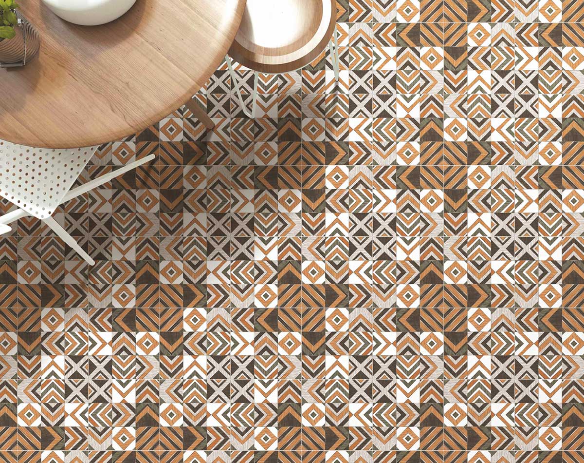 Versatile tile suitable for bedroom, kitchen, bathroom, and outdoor spaces, offering a blend of style and durability for any interior design