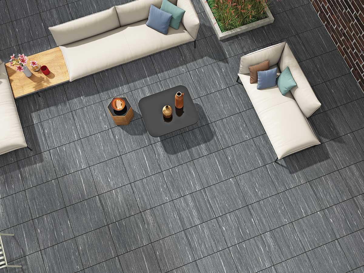 Versatile tile suitable for bedroom, kitchen, bathroom, and outdoor spaces, offering a blend of style and durability for any interior design